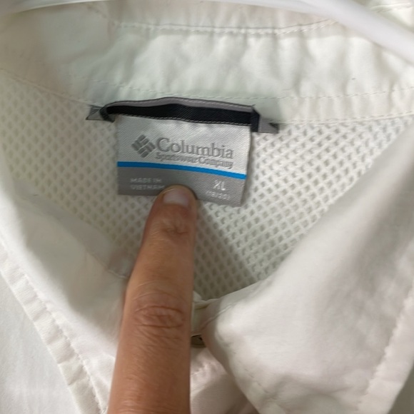 Columbia PFG Omni-Shade White Button-Up Shirt Size XL - Picture 2 of 11
